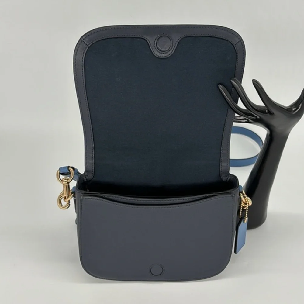 Coach Saddle Bag With Horse And Carriage Dot Print